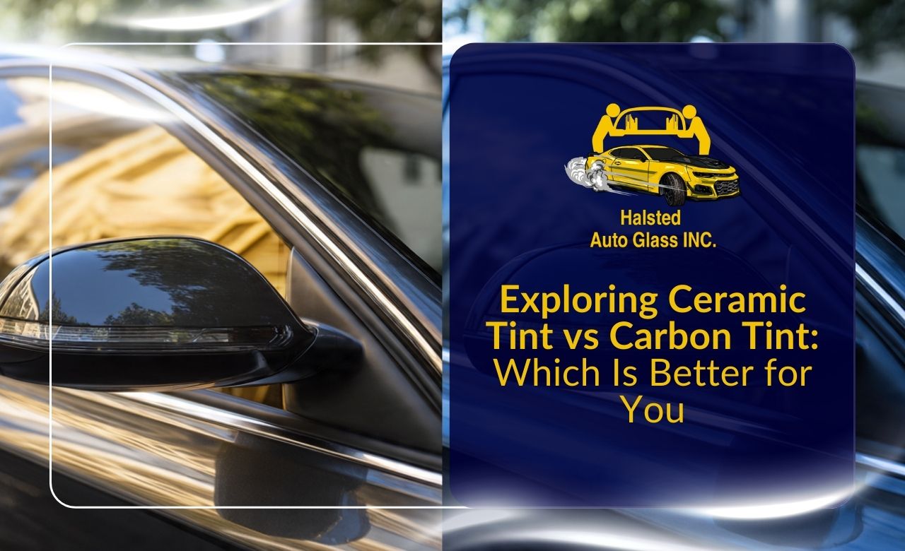Ceramic tint vs carbon tint comparison on car windows for heat and comfort