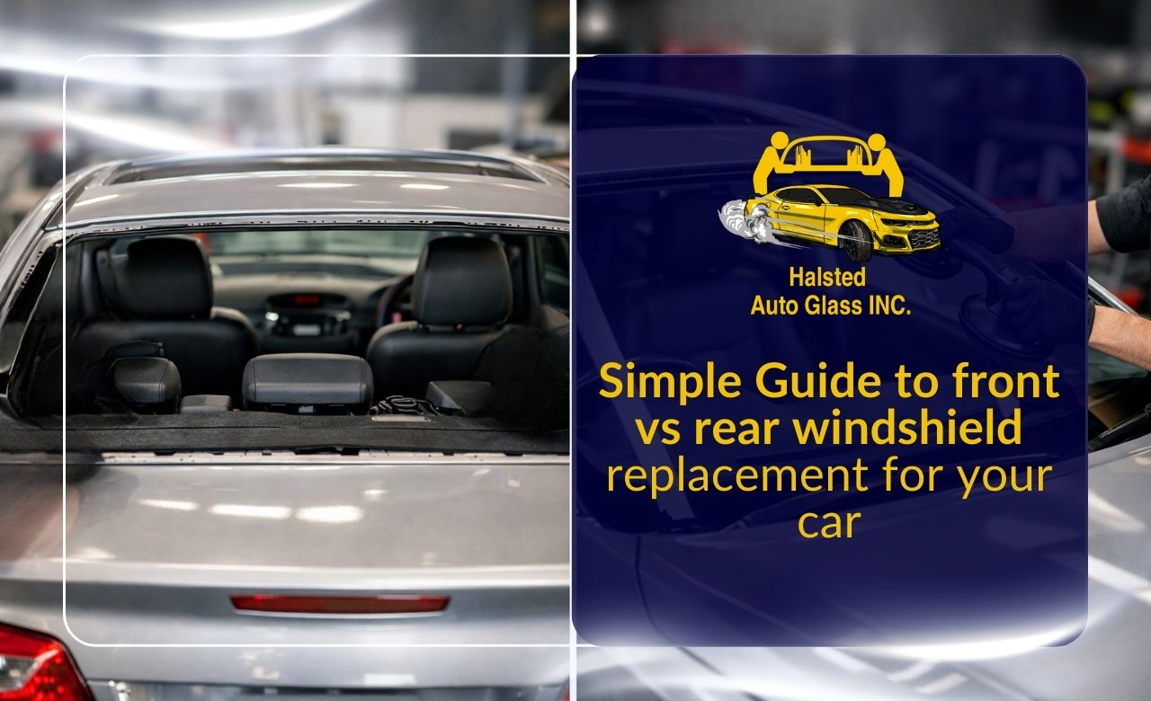 front vs rear windshield replacement comparison for a modern car