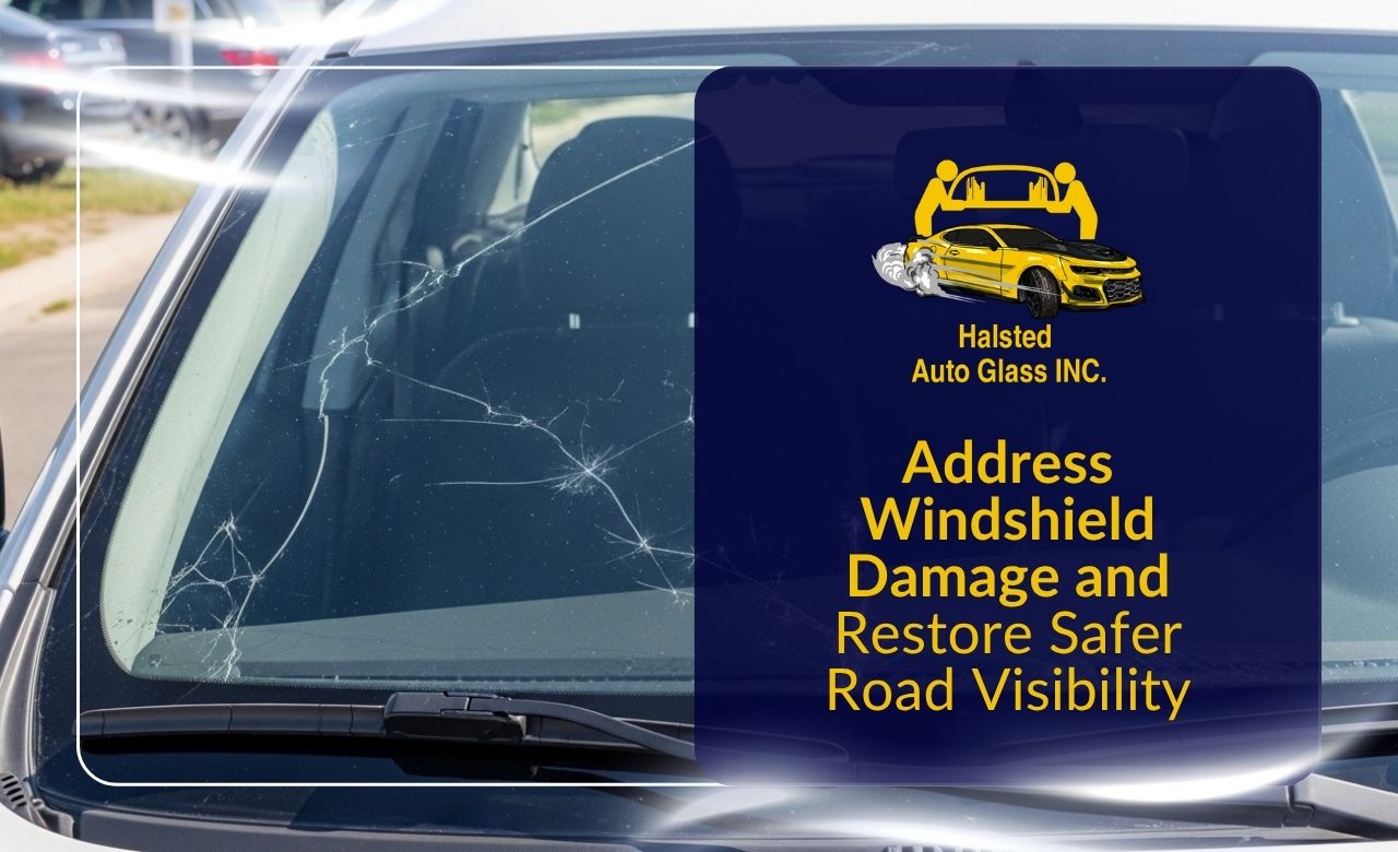 Driver view after windshield replacement due to pitting